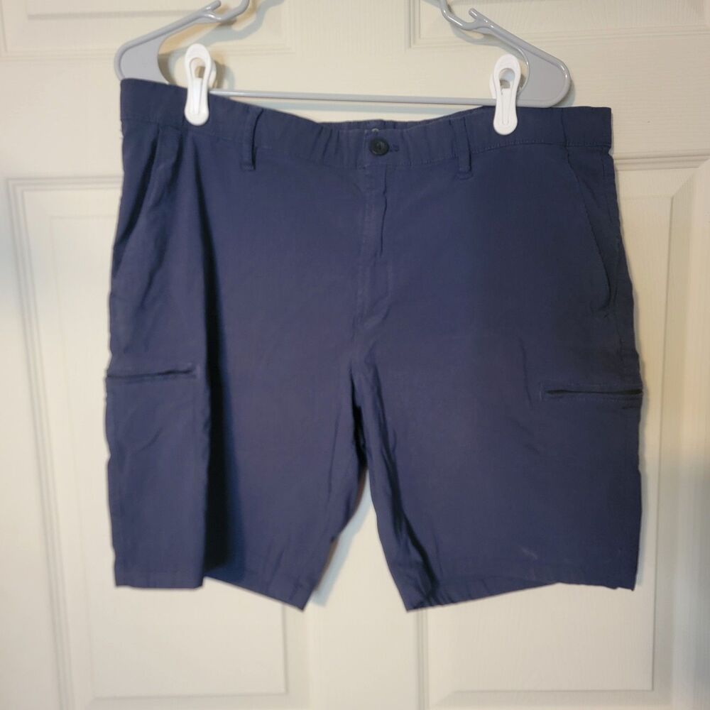 English Laundry Men's Gray Chino Shorts Size 36 Stretch Casual Vacation Cotton